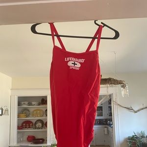 Red Lifeguard Speedo